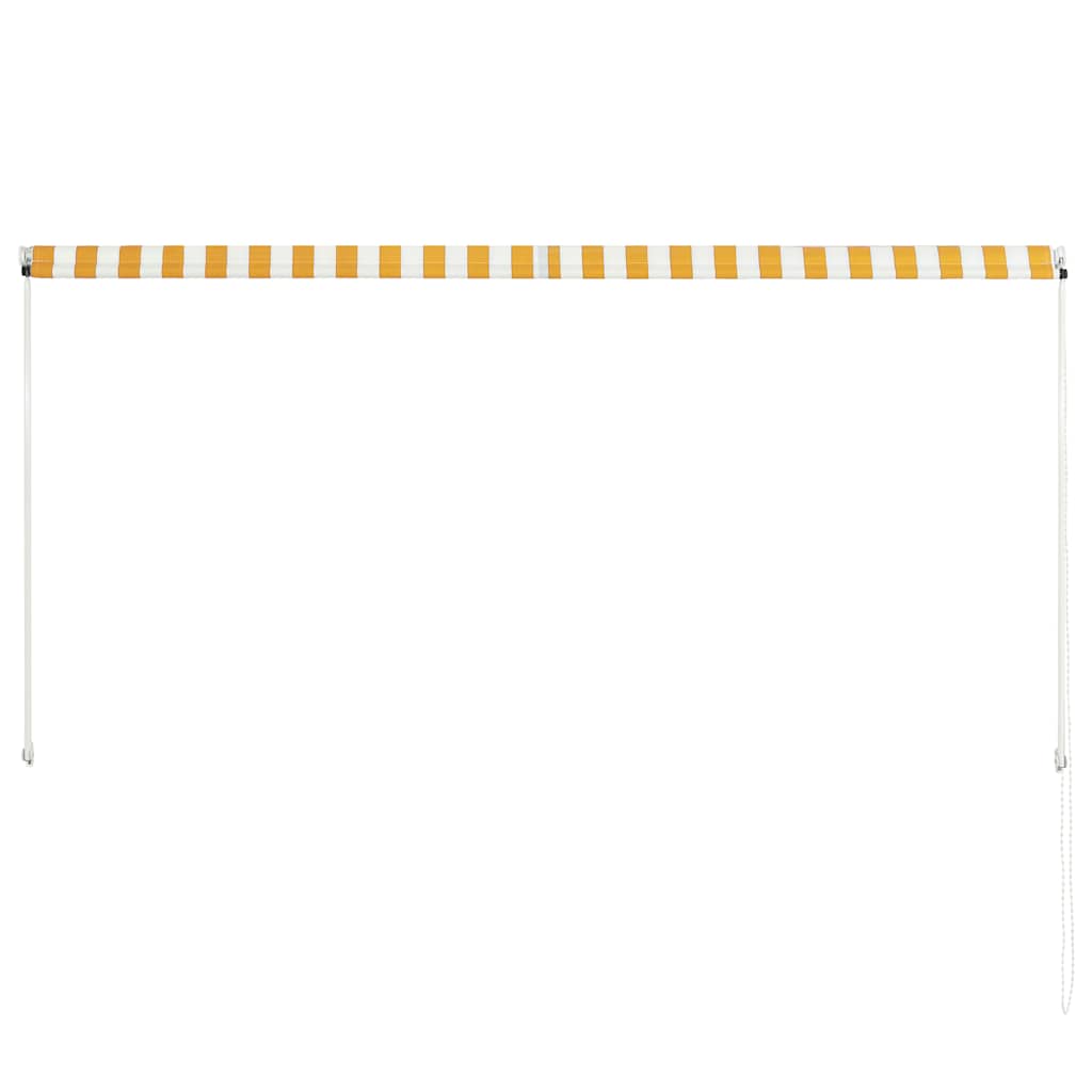 Tenda da Sole Retrattile 250x150 cm Giallo e Bianco