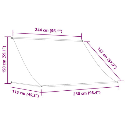 Tenda da Sole Retrattile 250x150 cm Giallo e Bianco | homemem39