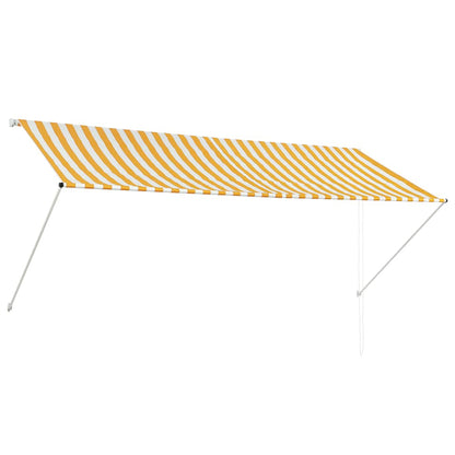 Tenda da Sole Retrattile 300x150 cm Giallo e Bianco | homemem39