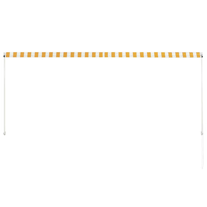Tenda da Sole Retrattile 300x150 cm Giallo e Bianco | homemem39