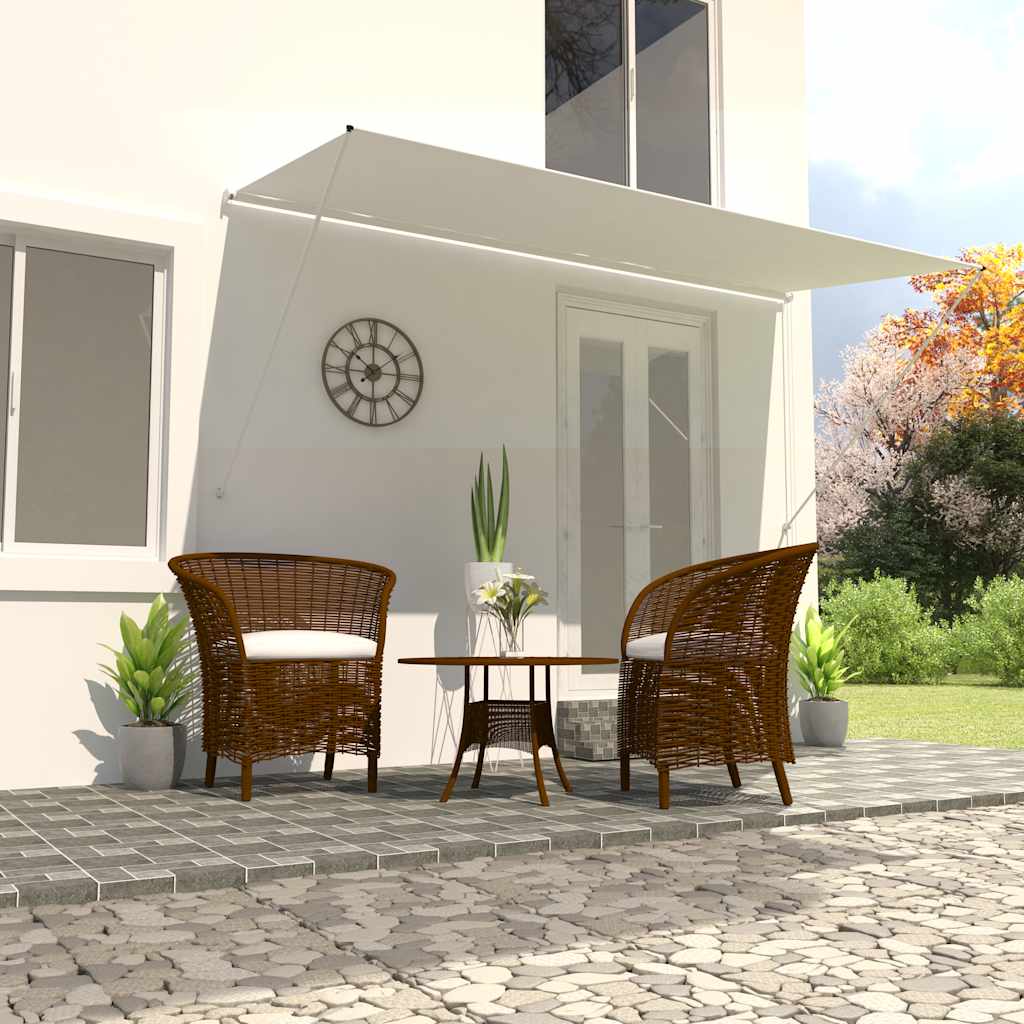 Tenda da Sole Retrattile 400x150 cm Crema | homemem39