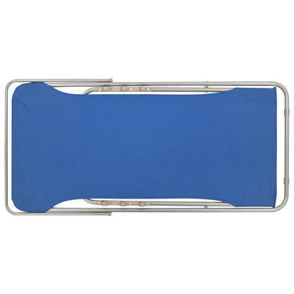 Sedie da Spiaggia Pieghevoli 2 pz Acciaio e Tessuto Oxford Blu - homemem39