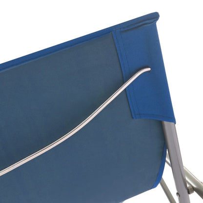 Sedie da Spiaggia Pieghevoli 2 pz Acciaio e Tessuto Oxford Blu | homemem39
