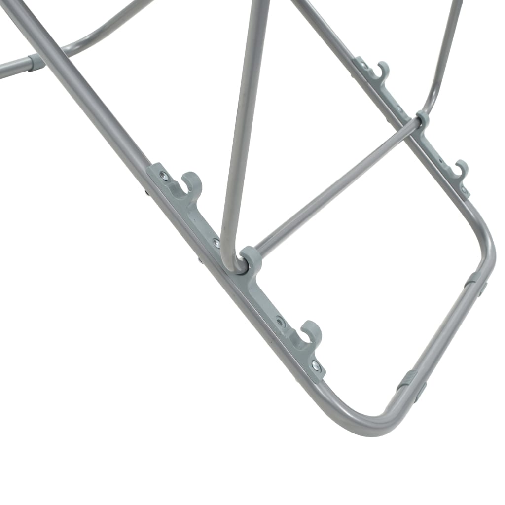 Sedie da Spiaggia Pieghevoli 2 pz Acciaio e Tessuto Oxford Blu - homemem39