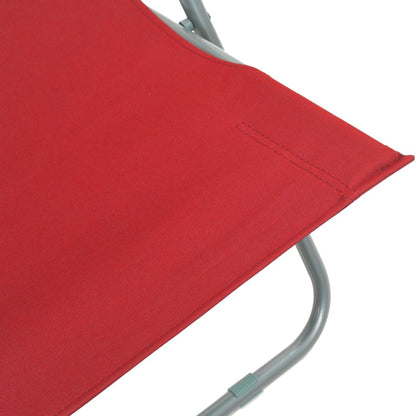 Sedia da Spiaggia Pieghevole 2 pz Acciaio Tessuto Oxford Rosso | homemem39