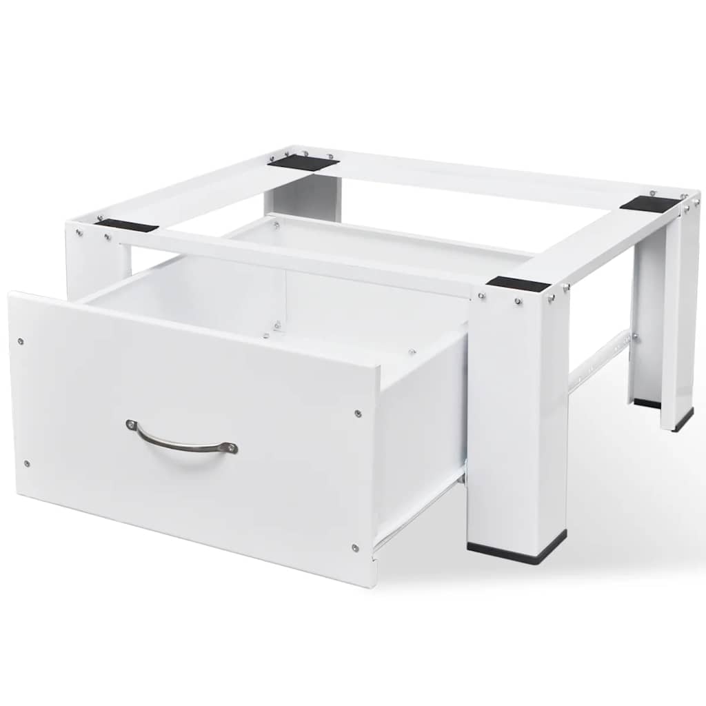 Supporto Alzatina per Lavatrice Bianco con Cassetto | homemem39