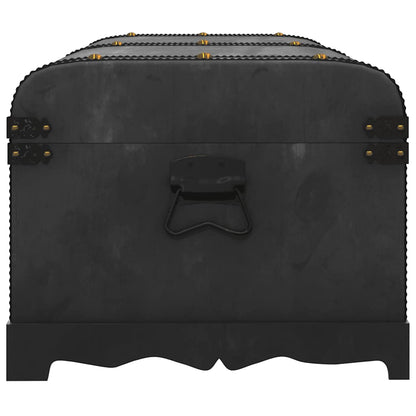 Baule del Tesoro in Legno Nero 90x51x42 cm | homemem39