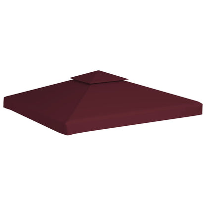 Copertura Superiore per Gazebo a 2 Strati 310g/m² 3x3m Bordeaux - homemem39