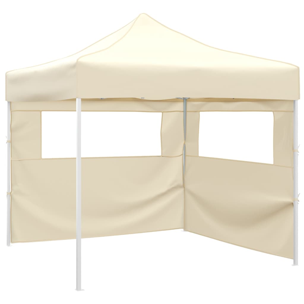 Tenda Pieghevole con 2 Pareti 291x291x315 cm Crema | homemem39