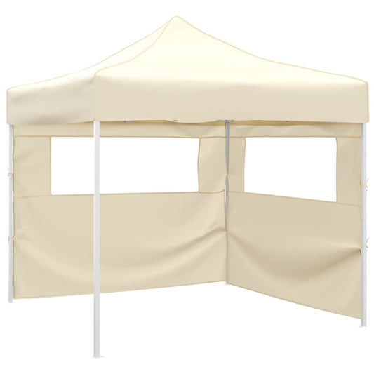 Tenda Pieghevole con 2 Pareti 291x291x315 cm Crema | homemem39