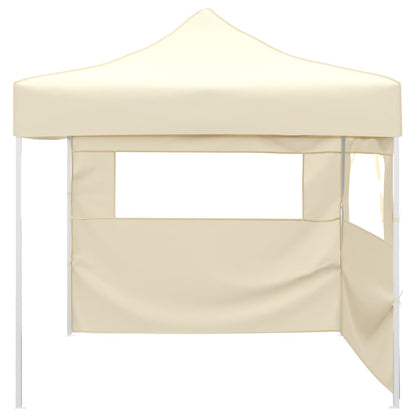 Tenda Pieghevole con 2 Pareti 291x291x315 cm Crema | homemem39