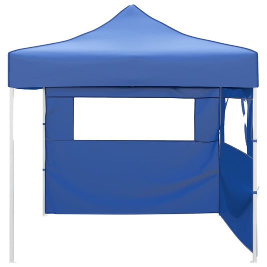 Tenda Pieghevole con 2 Pareti 3x3 m Blu - homemem39