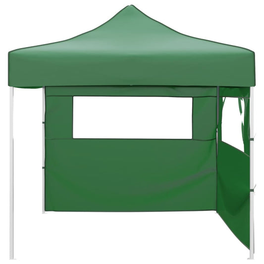 Tenda Pieghevole con 2 Pareti 3x3 m Verde - homemem39