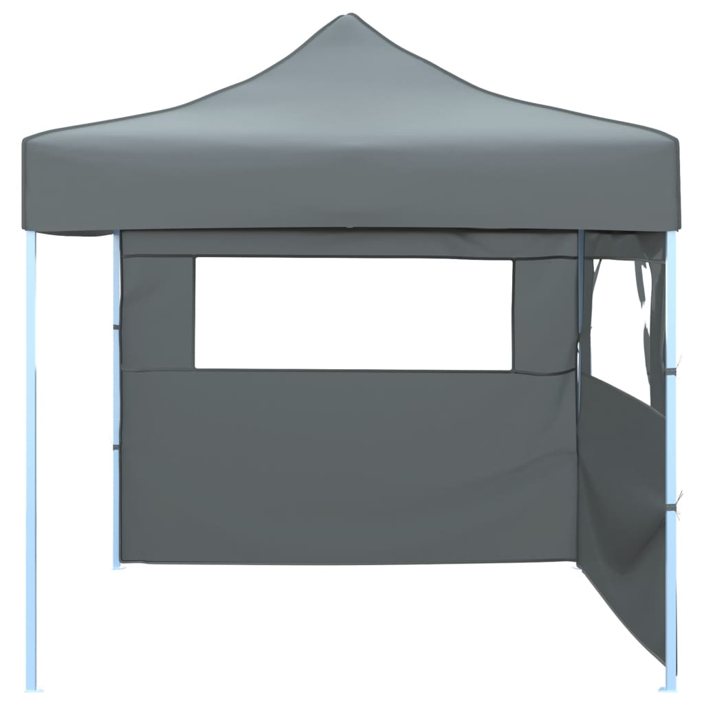 Tendone per Feste Pieghevole Pop-Up con 2 Pareti 3x3m Antracite | homemem39