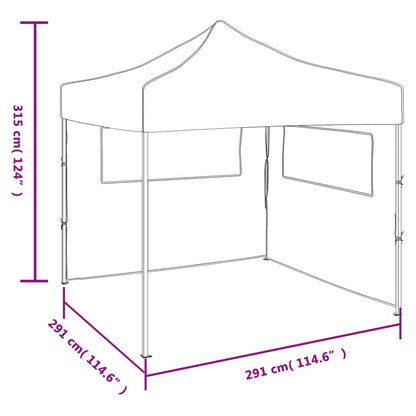 Tendone per Feste Pieghevole Pop-Up con 2 Pareti 3x3m Antracite | homemem39