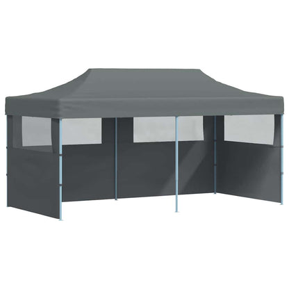 Tenda Pieghevole Pop-Up con Pareti Laterali 3x6 m Antracite