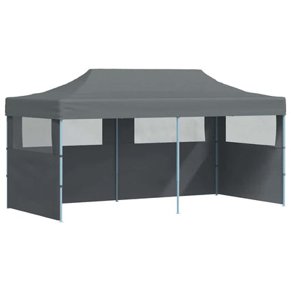 Tenda Pieghevole Pop-Up con Pareti Laterali 3x6 m Antracite