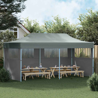 Tenda Pieghevole Pop-Up con Pareti Laterali 3x6 m Antracite