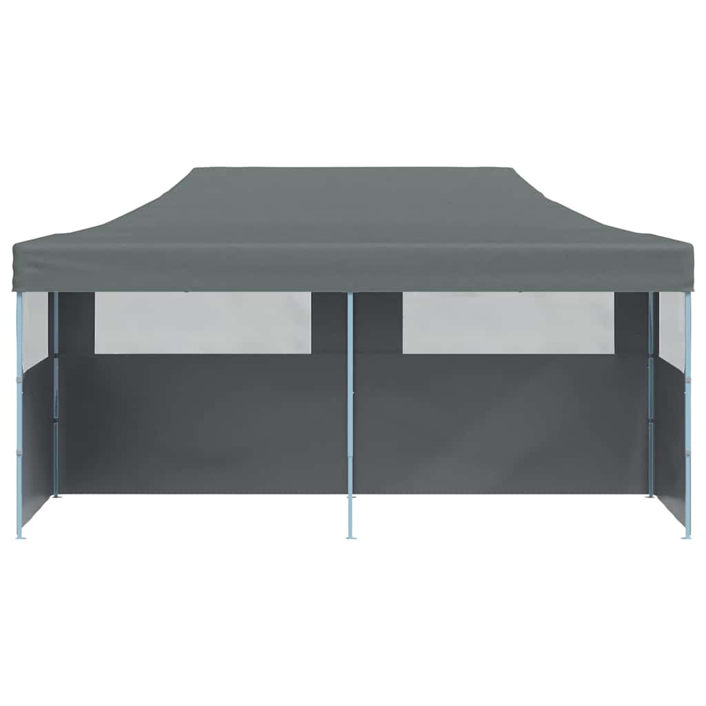 Tenda Pieghevole Pop-Up con Pareti Laterali 3x6 m Antracite