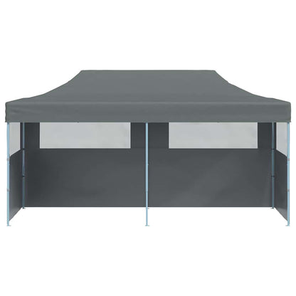 Tenda Pieghevole Pop-Up con Pareti Laterali 3x6 m Antracite