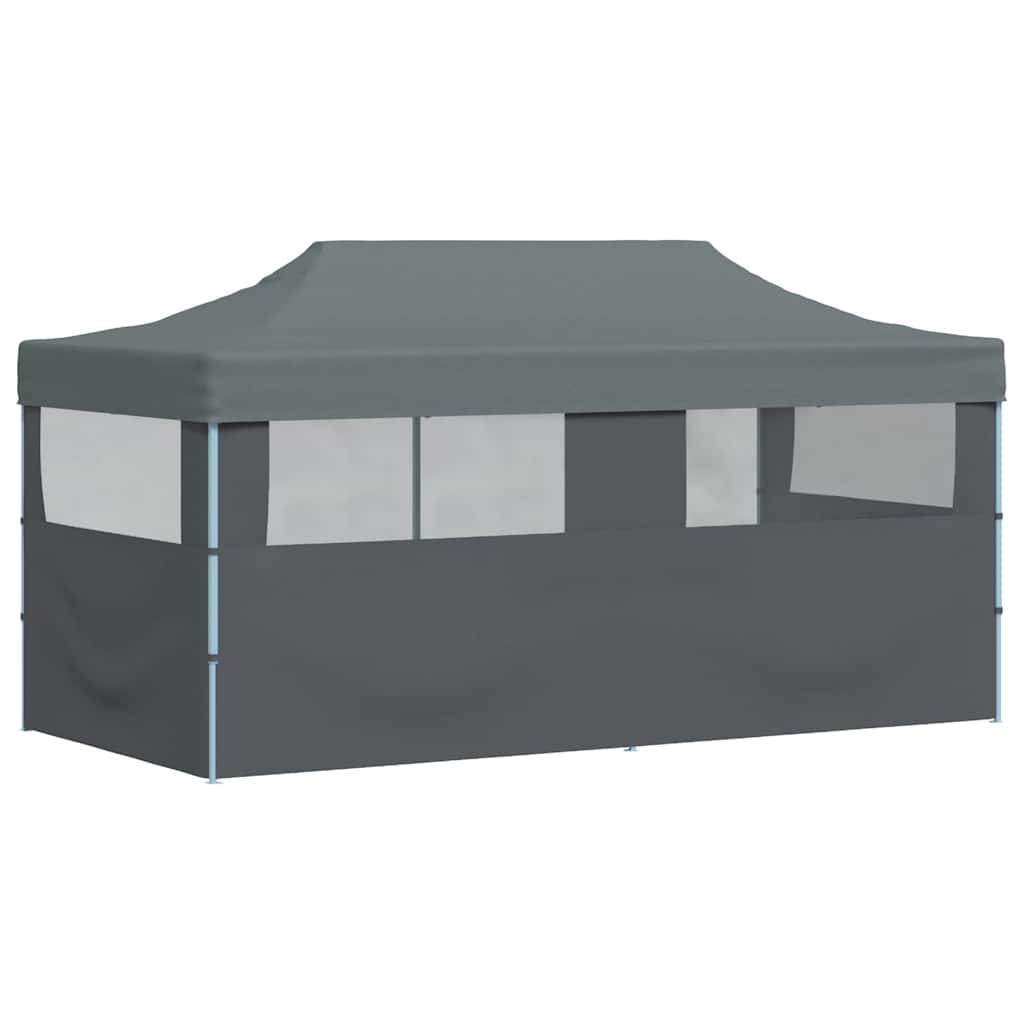 Tenda Pieghevole Pop-Up con Pareti Laterali 3x6 m Antracite
