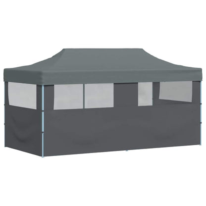 Tenda Pieghevole Pop-Up con Pareti Laterali 3x6 m Antracite