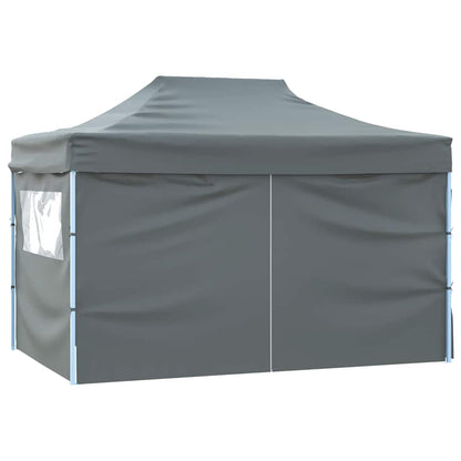 Tenda Pieghevole Pop-Up 4 Pareti Laterali 3x4,5 m Antracite