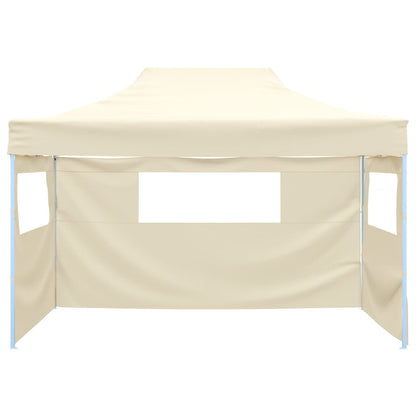 Tenda Pieghevole con 3 Pareti 3x4,5 m Crema - homemem39
