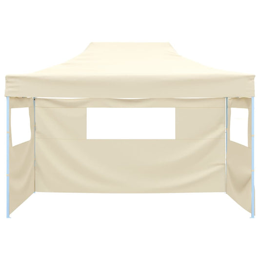 Tenda Pieghevole con 3 Pareti 3x4,5 m Crema - homemem39