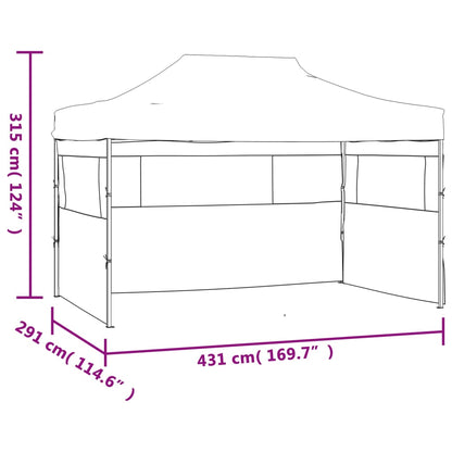 Tenda Pieghevole con 3 Pareti 3x4,5 m Crema - homemem39