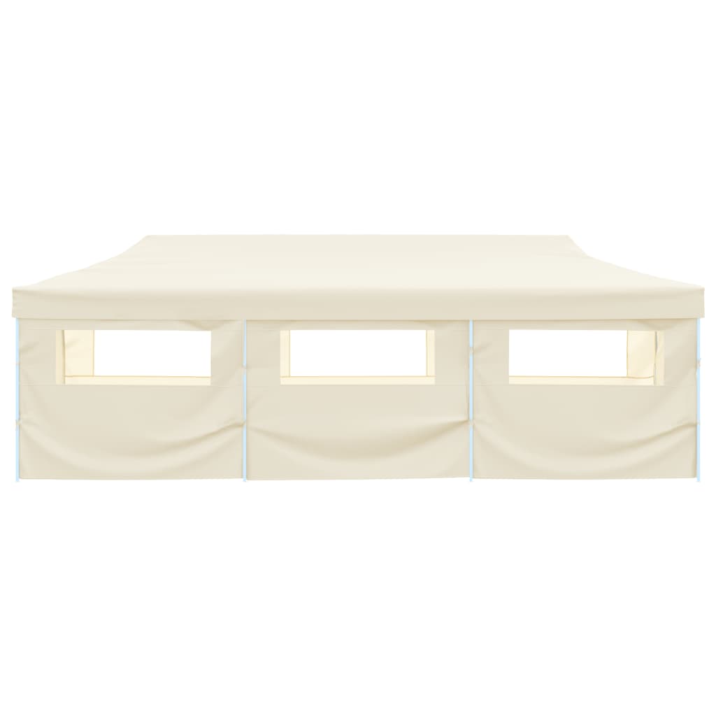 Tenda Pieghevole Pop-Up con 8 Pareti Laterali 870x291x315 cm Crema - homemem39