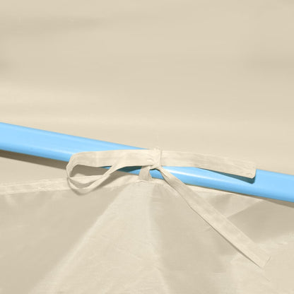 Tenda Pieghevole Pop-Up con 8 Pareti Laterali 870x291x315 cm Crema - homemem39