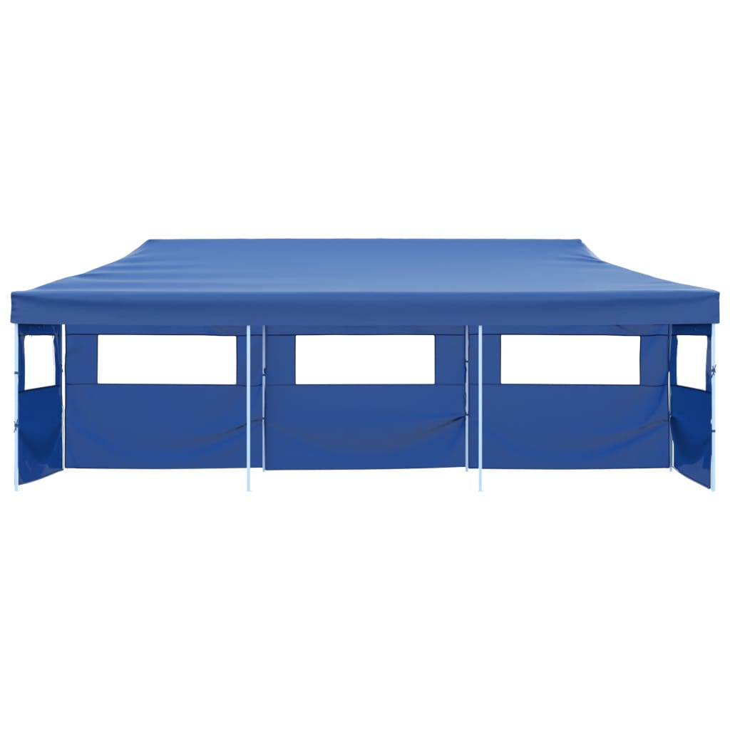 Tenda Pieghevole Pop-Up con 5 Pareti Laterali 3x9 m Blu - homemem39