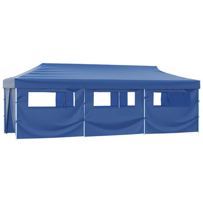 Tenda Pieghevole Pop-Up con 8 Pareti Laterali 870x291x315 cm Blu - homemem39