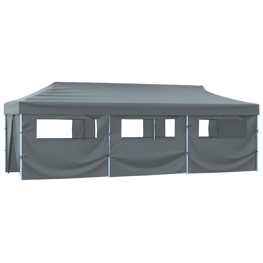 Tenda Pieghevole Pop-Up con 8 Pareti Laterali 870x291x315 cm Antracite | homemem39