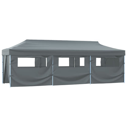 Tenda Pieghevole Pop-Up con 8 Pareti Laterali 870x291x315 cm Antracite - homemem39