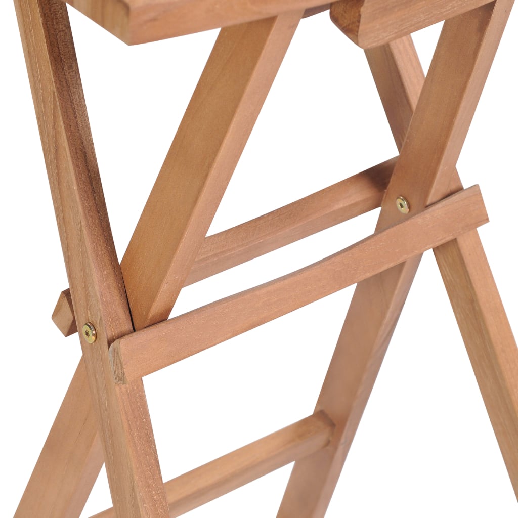 Sgabelli da Bar Pieghevoli 4 pz in Legno Massello di Teak | homemem39
