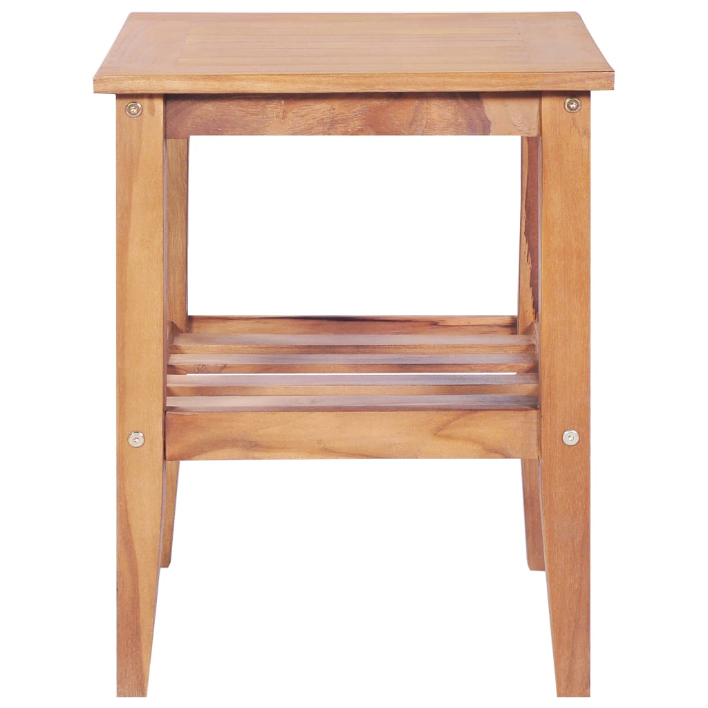 Tavolino da Salotto 40x40x50 cm Quadrato Legno Massello di Teak | homemem39