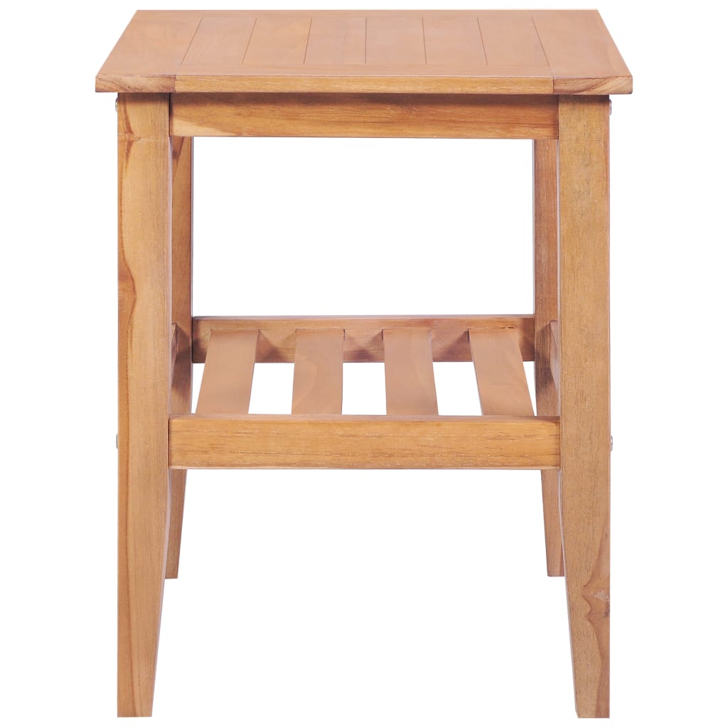 Tavolino da Salotto 40x40x50 cm Quadrato Legno Massello di Teak | homemem39