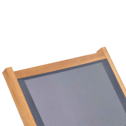 Lettino Pieghevole con Ruote in Massello di Teak e Textilene - homemem39