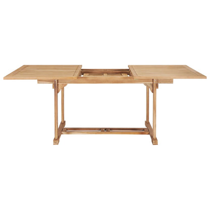Tavolo da Pranzo Allungabile 150-200x100x75 cm Massello di Teak - homemem39