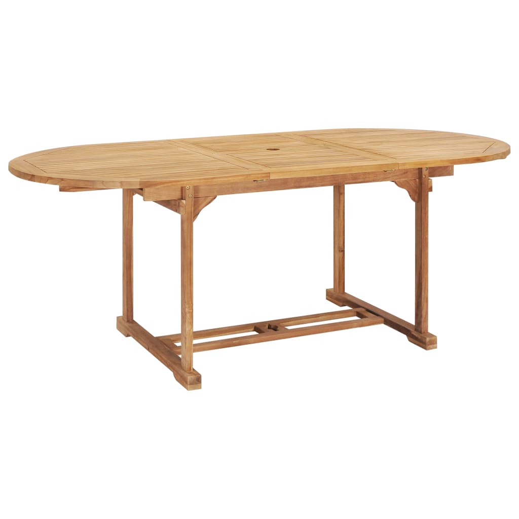Tavolo da Pranzo Allungabile 150-200x100x75 cm Massello di Teak | homemem39