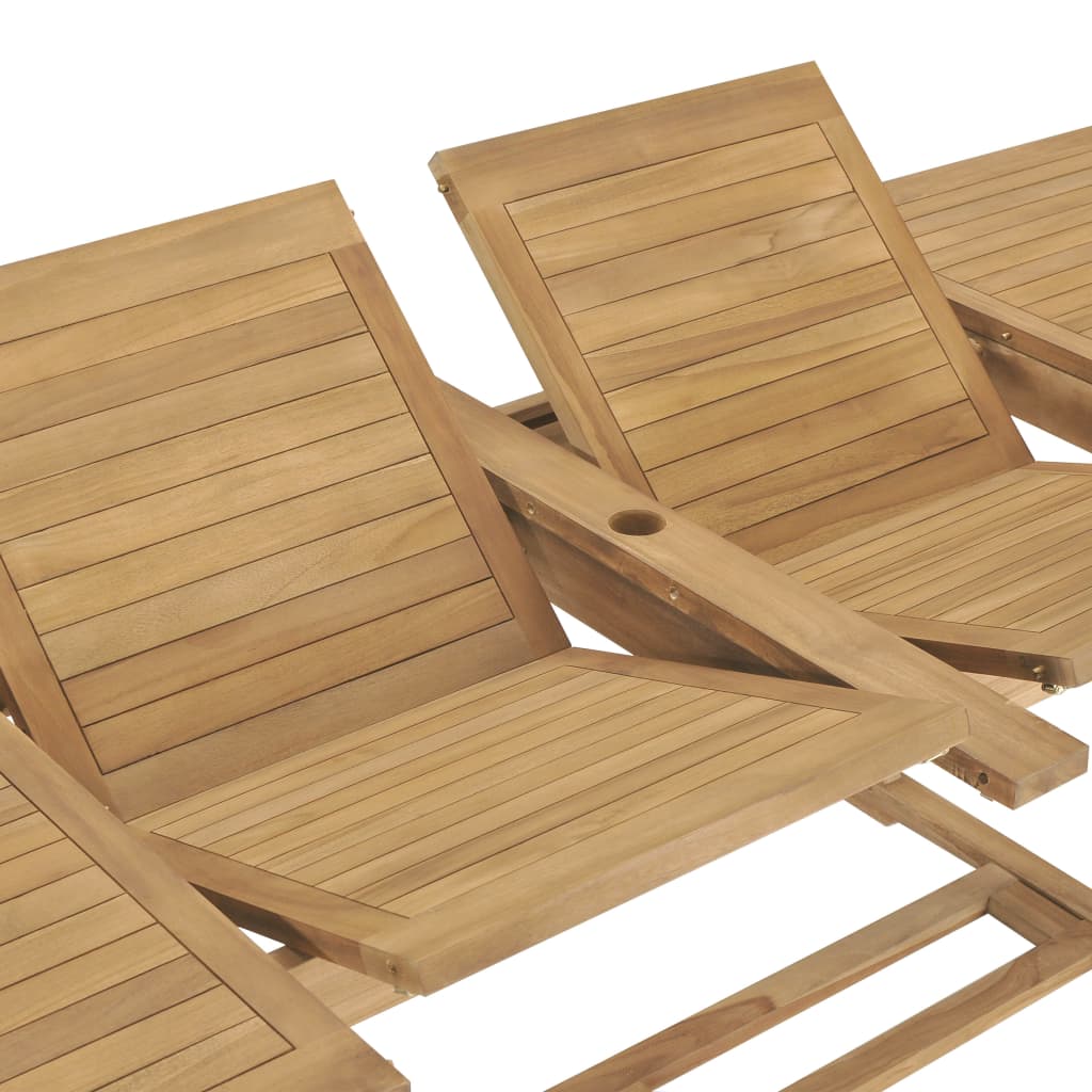 Tavolo da Giardino Allungabile 180-280x100x75 cm in Teak | homemem39