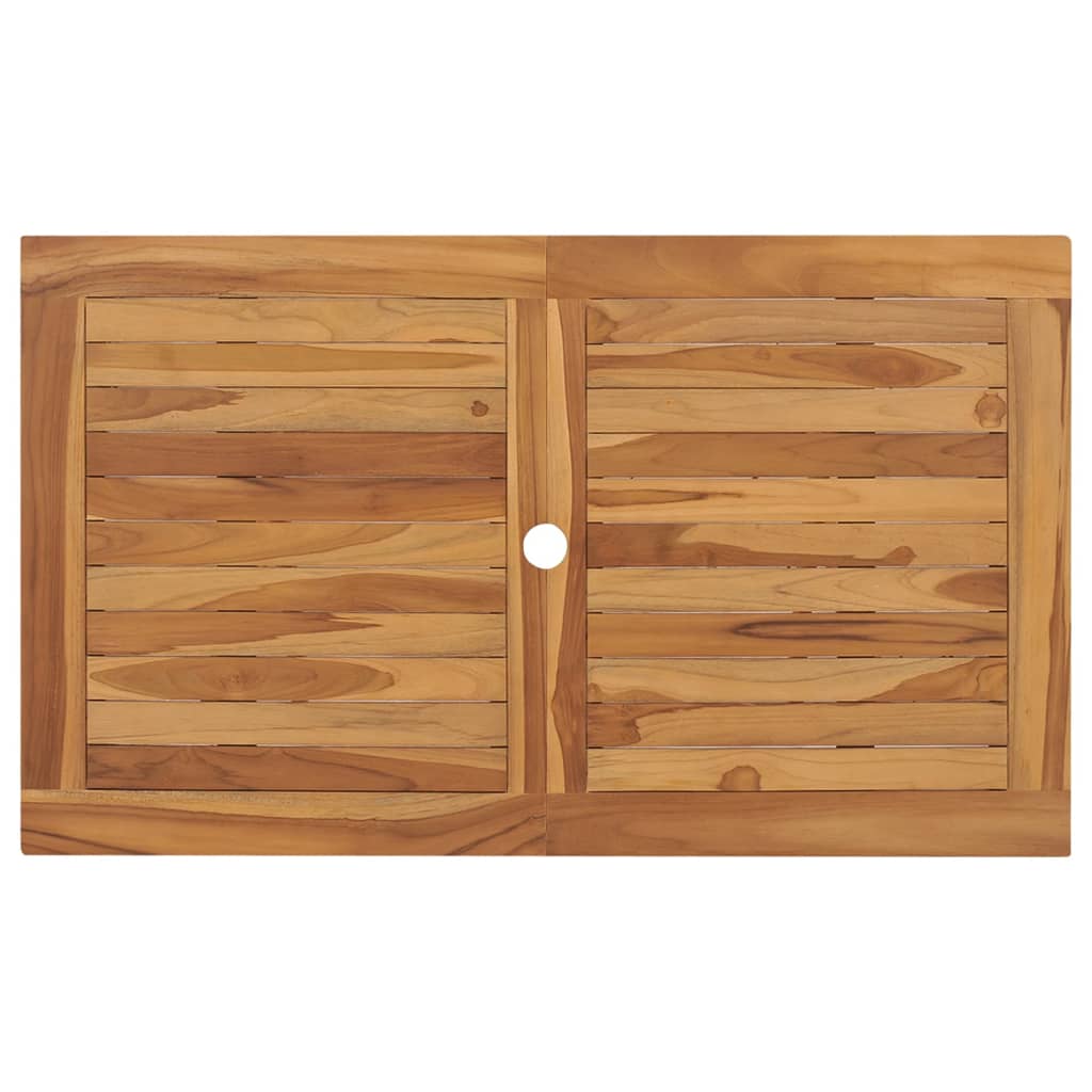 Tavolo Pieghevole da Giardino 120x70x75 cm in Massello di Teak | homemem39