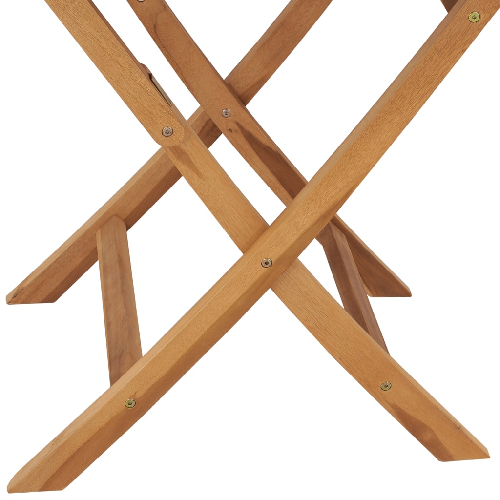 Tavolo da Giardino Pieghevole 85x76cm in Legno Massello di Teak - homemem39
