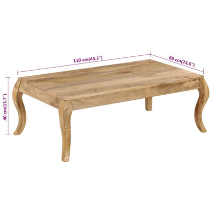 Tavolino da Caffè in Legno Massello di Mango 110x60x40 cm | homemem39