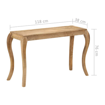 Tavolo Consolle in Legno Massello di Mango 118x38x76 cm