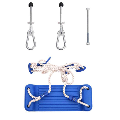 Seggiolini per Altalena con Corde 2 pz Blu 37x15 cm Polietilene | homemem39