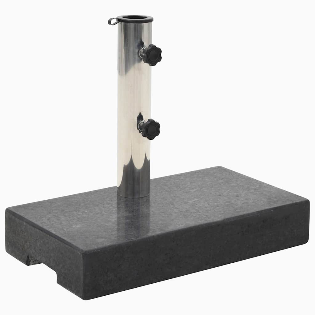 Base per Parasole in Granito Rettangolare 25 kg Nera | homemem39