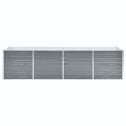 Letto Rialzato Giardino in Acciaio Zincato 320x80x77 cm Grigio | homemem39